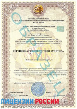 Образец сертификата соответствия аудитора Урень Сертификат ISO 13485